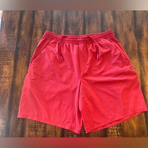 lululemon athletica Bright Red Performance Drawstring Shorts